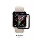 Wholesale Apple Watch Series 5 / 4 Tempered Glass Full Screen Protector + Watch Case 44MM (Black Rim Combo)